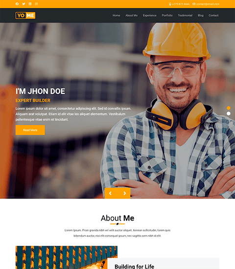 Constructor resume template