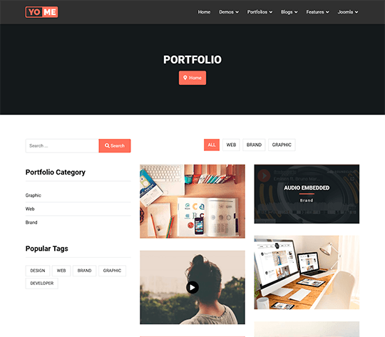 Portfolio sidebar left