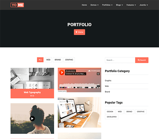 Portfolio sidebar right